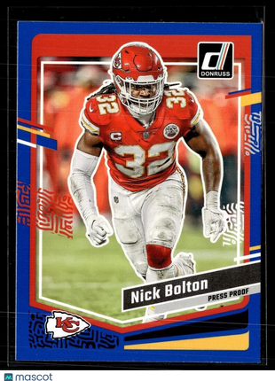 2023 DONRUSS BLUE PRESS PROOF 148 Nick Bolton - Kansas City Chiefs