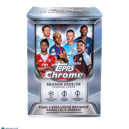 SOCCER 2025-26 Topps UEFA Club Competitions Chrome Soccer Blaster Box