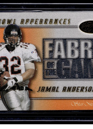 2000 CERTIFIED ORANGE FABRIC OF GAME /750 JAMAL ANDERSON FALCONS