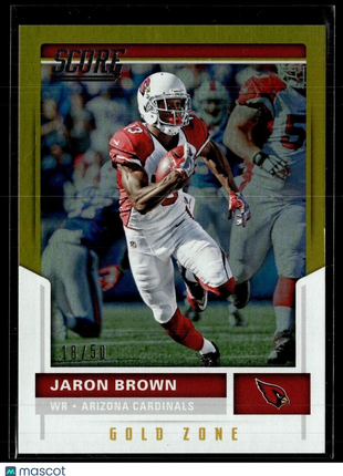 2017 SCORE GOLD ZONE /50 JARON BROWN CARDINALS