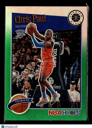 2019-20 NBA HOOPS PREMIUM GREEN TRIBUTE CHRIS PAUL THUNDER
