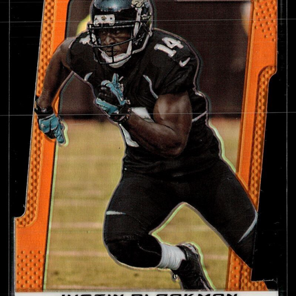 2013 PRIZM ORANGE DIE CUT /50 JUSTIN BLACKMON JAGAURS