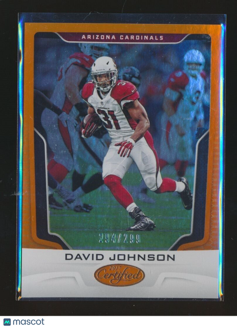 2017 CERTIFIED ORANGE /299 DAVID JOHNSON CARDINALS