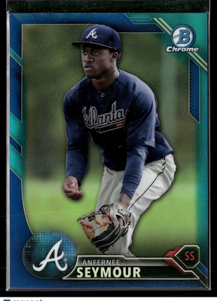 2016 BOWMAN CHROME BLUE /150 ANFERNEE SEYMOUR BRAVES