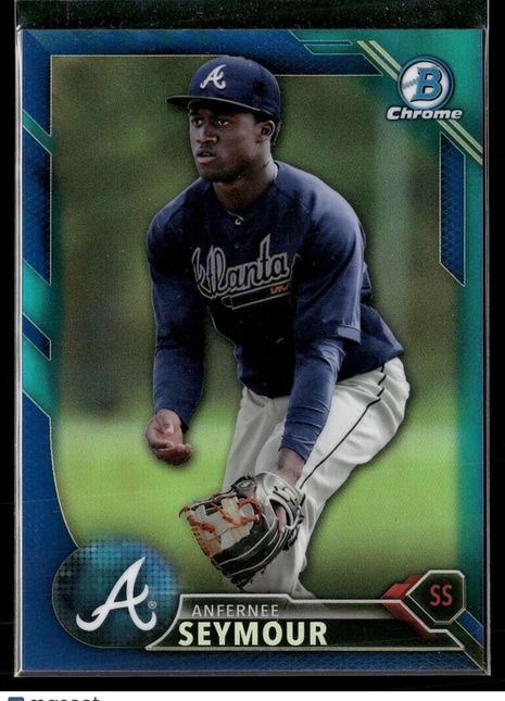 2016 BOWMAN CHROME BLUE /150 ANFERNEE SEYMOUR BRAVES