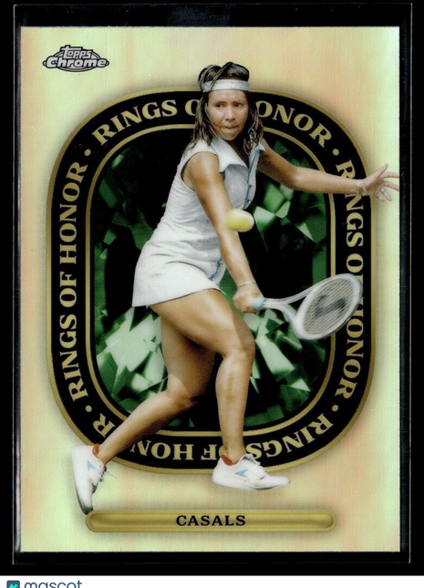 2021 TOPPS CHROME TENNIS REFRACTOR RINGS OF HONOR ROH-6 Rosie Casals