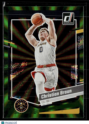 2023-24 DONRUSS GREEN SPIRAL 160 Christian Braun Denver Nuggets