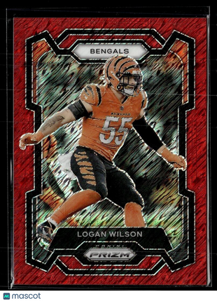 2023 PRIZM RED SHIMMER /35 60 Logan Wilson - Cincinnati Bengals
