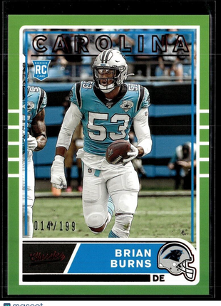 2019 CHRONICLES RED CLASSICS /199 ROOKIE BRIAN BURNS PANTHERS