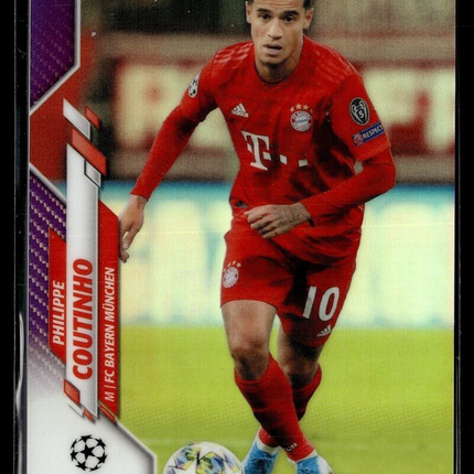 2019-20 TOPPS CHROME CL PURPLE /250 PHILIPPE COUTINHO BAYERN MUNCHEN