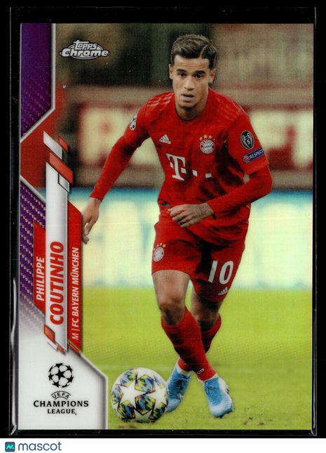 2019-20 TOPPS CHROME CL PURPLE /250 PHILIPPE COUTINHO BAYERN MUNCHEN