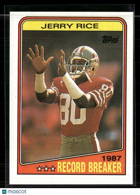 1988 TOPPS RECORD BREAKER JERRY RICE 49ERS