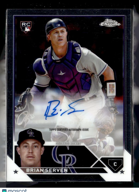2023 TOPPS CHROME ROOKIE AUTO BRIAN SERVEN ROCKIES