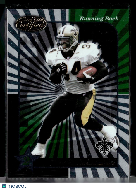 2000 CERTIFIED LEAF 2 STAR RICKY WILLIAMS SAINTS