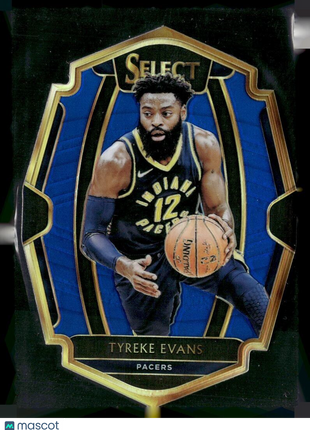 2018-19 SELECT BLUE DIE CUT /249 PREMIER LEVEL TYREKE EVANS PACERS