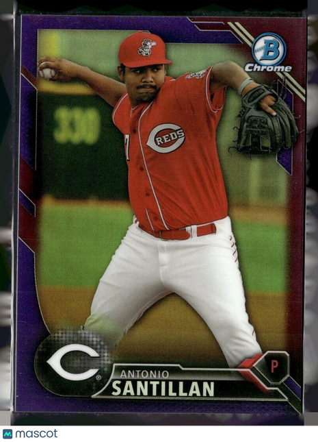 2016 BOWMAN CHROME PURPLE /250 ANTONIO SANTILLAN REDS
