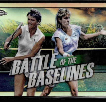 2021 TOPPS CHROME TENNIS BATTLE BASELINES BB-9 Chris Evert/Margaret Smith Court