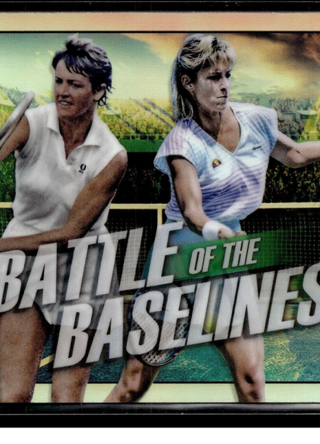 2021 TOPPS CHROME TENNIS BATTLE BASELINES BB-9 Chris Evert/Margaret Smith Court