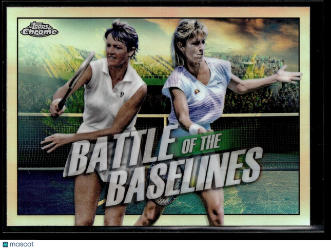 2021 TOPPS CHROME TENNIS BATTLE BASELINES BB-9 Chris Evert/Margaret Smith Court