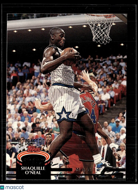 1992-93 STADIUM CLUB DRAFT PICK SHAQUILLE O'NEAL MAGIC
