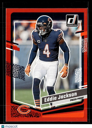 2023 DONRUSS RED PRESS PROOF 52 Eddie Jackson - Chicago Bears