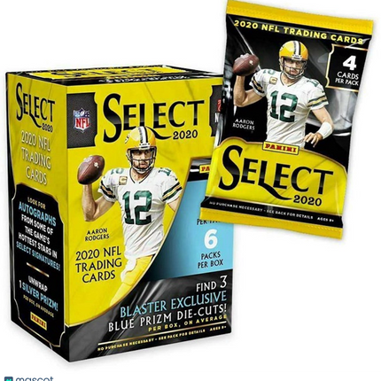 NFL 2020 Panini Select Football Blaster Box Blue Prizm Die-Cuts