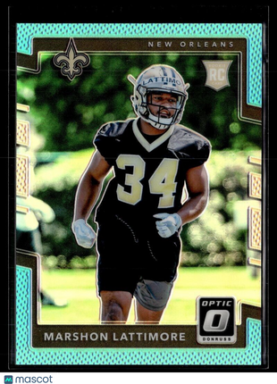 2017 OPTIC AQUA 196/299 ROOKIE MARSHON LATTIMORE SAINTS