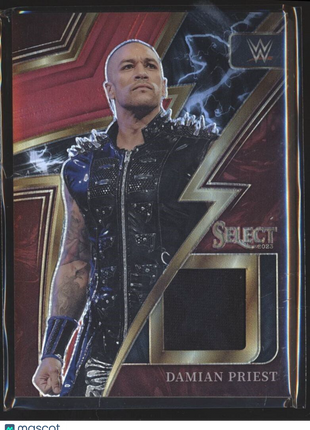 2023 SELECT WWE RED SPARKS /99 SHIRT RELIC DAMIAN PRIEST