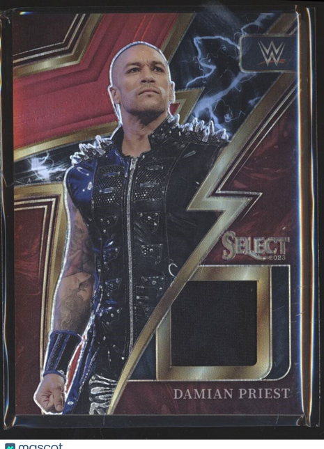 2023 SELECT WWE RED SPARKS /99 SHIRT RELIC DAMIAN PRIEST