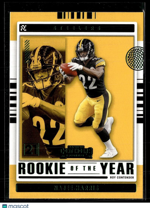 2021 CONTENDERS ROOKIE OF YEAR GREEN FOIL NAJEE HARRIS STEELERS