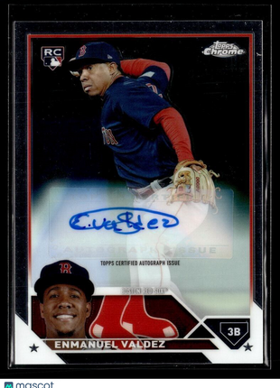 2023 TOPPS CHROME ROOKIE AUTO ENMANUEL VALDEZ RED SOX