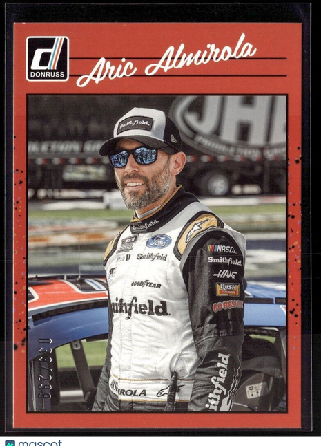 2023 DONRUSS RACING RED 39/299 THROWBACK ARIC ALMIROLA