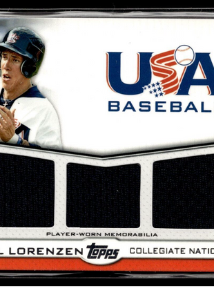 2011 TOPPS USA BASEBALL TRIPLE /240 JERSEY RELIC MICHAEL LORENZEN