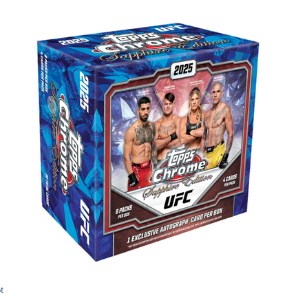 UFC 2025 Topps Chrome UFC Sapphire Edition Hobby Box