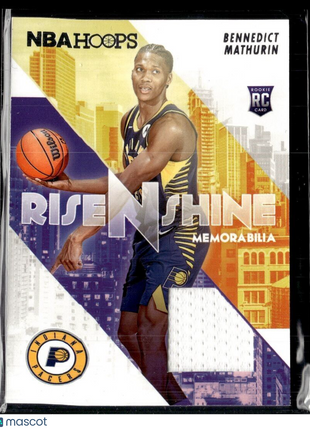 2022-23 NBA HOOPS RISE N SHINE JERSEY RELIC BENNEDICT MATHURIN PACERS