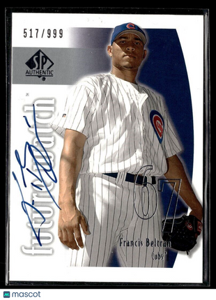 2002 SP AUTHENTIC FUTURE WATCH /999 AUTO FRANCIS BELTRAN CUBS