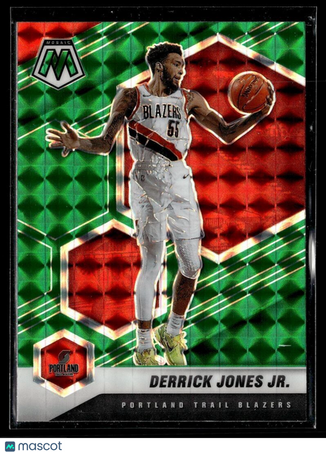 2020-21 MOSAIC GREEN 31 Derrick Jones Jr. - Portland Trail Blazers