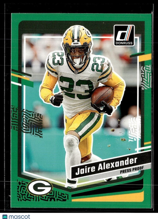 2023 DONRUSS GREEN PRESS PROOF 109 Jaire Alexander - Green Bay Packers