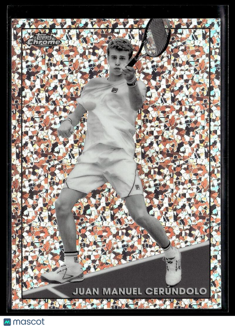 2021 TOPPS CHROME TENNIS BLACK WHITE MINI DIAMONDS 77 Juan Manuel Cerúndolo