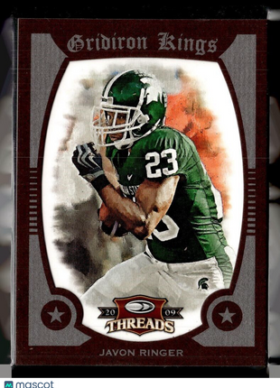 2009 THREADS BRONZE FRAMED GRIDIRON KINGS /100 JAVON RINGER MICHIGAN ST