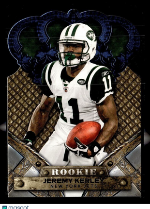 2011 CROWN ROYALE BLUE ROOKIE /100 JEREMY KERLEY JETS
