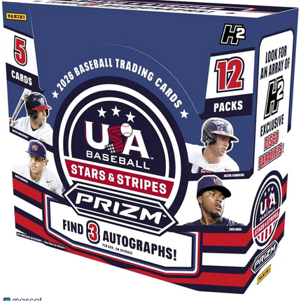 MLB 2026 Panini Prizm USA Stars & Stripes H2 Baseball Hobby Box