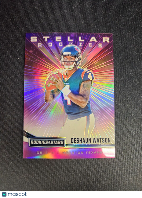 2017 Deshaun Watson R&S Stellar Rookies Rc Purple Prizm /49 #1 Texans