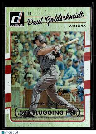 2017 DONRUSS CAREER STAT LINE /500 PAUL GOLDSCHMIDT DBACKS