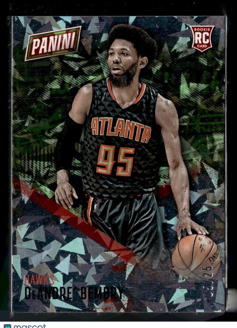 2016-17 PANINI DAY CRACKED ICE ROOKIE /25 DEANDRE BEMBRY HAWKS