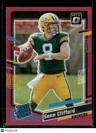2023 DONRUSS OPTIC PREVIEW RATED ROOKIE PINK 338 Sean Clifford Green Bay Packers