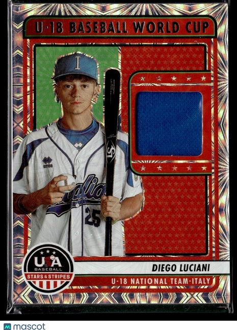 2023 STARS STRIPES U-18 BB WORLD CUP FIREWORKS JERSEY RELIC DIEGO LUCIANI ITALY