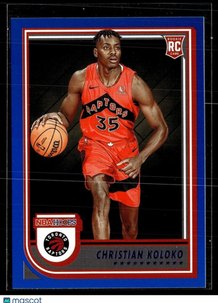 2022-23 NBA HOOPS BLUE ROOKIE 261 Christian Koloko - Toronto Raptors