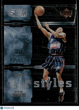 2000-01 UPPER DECK SLAM AIR STYLES STEVE FRANCIS ROCKETS