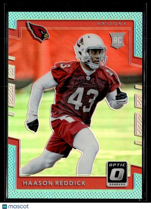 2017 OPTIC AQUA 27/299 ROOKIE HAASON REDDICK CARDINALS
